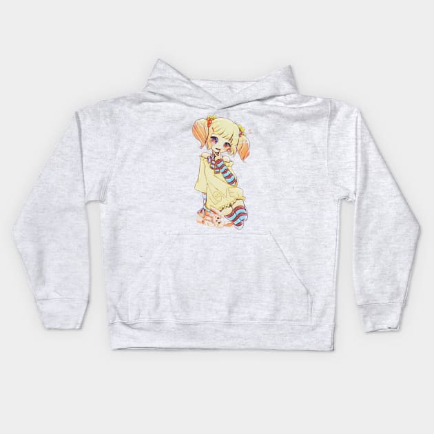 anime loli girl Kids Hoodie by claire83